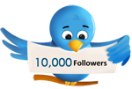 10000 twitter followers